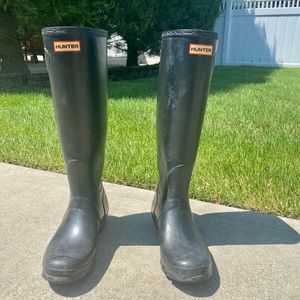 Black hunter boots - size 8